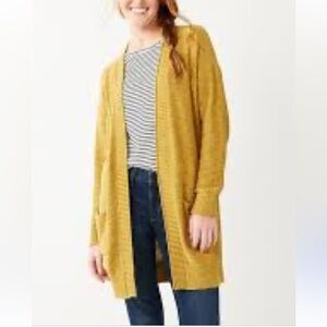 Sonoma Goods For Life® Favorite Long Sleeve Cardigan Sz XL Mustard